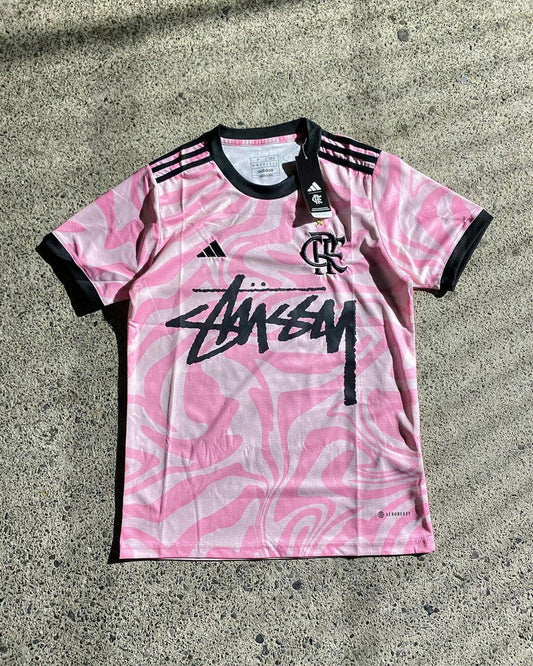 Flamengo X Stussy jersey pink